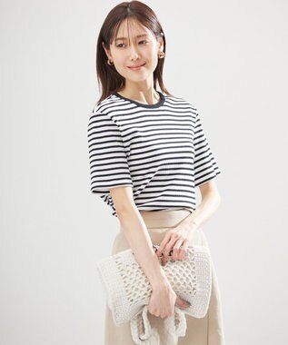 組曲 ベーシックリブ Tシャツ ボーダー系1