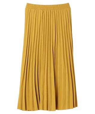 CRAFT STANDARD BOUTIQUE ピーチアコーディオンプリーツスカート Yellow