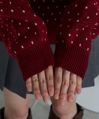 WEGO ノルディックベアニットプルーバー ワイン