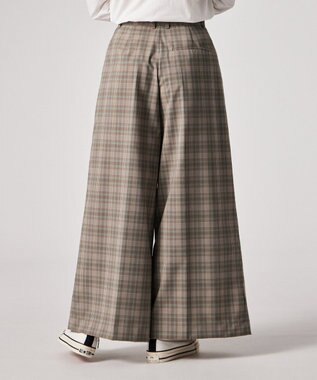 Paul Smith チェック ワイド キュロット トラウザーズ サンドブラウン