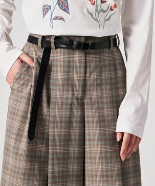 Paul Smith チェック ワイド キュロット トラウザーズ サンドブラウン