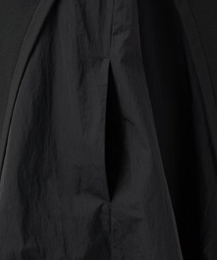 23区 L 【R(アール)】ナイロンタフタドッキング ニットワンピース ブラック系