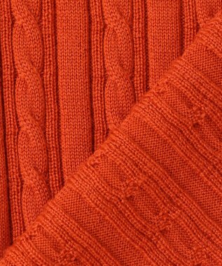 J.PRESS LADIES KNIT BASIC クルーネック ニット オレンジ系