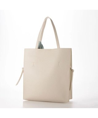 UNBILLION cachecache ビッグスカーフ付きサイド結びトート アイボリー