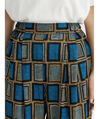 Green Parks アフリカン柄イージーパンツ Blue