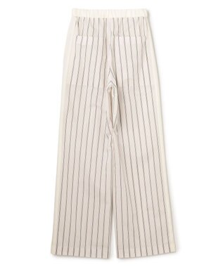 BEIGE， QUARTZ / 側章コンビ ストライプパンツ Black St.