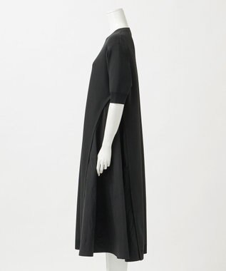 23区 L 【R(アール)】ナイロンタフタドッキング ニットワンピース ブラック系