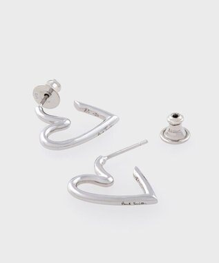 Paul Smith ハートミックスチェーン ピアス シルバー