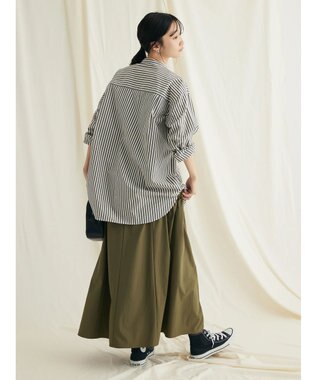 CRAFT STANDARD BOUTIQUE バンドカラーシャツ Stripe Gray