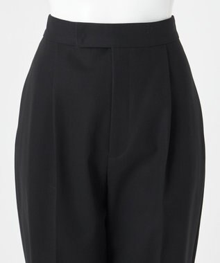 23区 【エステータ】コットンダブルクロス テーパードシルエットパンツ ブラック系