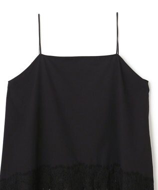 UNFILO レースヘム キャミソール ブラック
