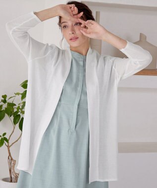 Tiaclasse ロングトッパーカーディガン オフホワイト