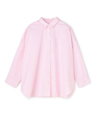 UNFILO L 【WEB限定カラー】コットン オーバーシャツ ピンク