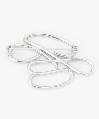 J.PRESS LADIES JPデフォルメ ブローチ シルバー系