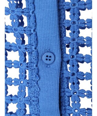 Green Parks ・ＳＵＧＡＲ　ＳＰＯＯＮ　ハナレースカーディガン Blue