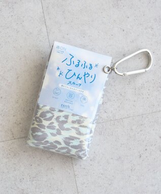 earth music&ecology 【予約】ふるふるひんやり アニマル柄スカーフ グレー