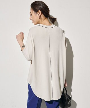 ICB 【WEB限定カラーあり】VIS/NYハイゲージ プルオーバーニット トープ×ブラックライン