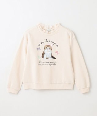 ANY KIDS フォトネコ 裏毛 トレーナー エクリュ