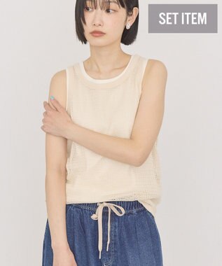 AMERICAN HOLIC 【２点セット】メッシュレイヤードタンクトップ