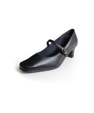 Pointer 【5cmヒール】日本製 ストラップオフィスパンプス ブラック