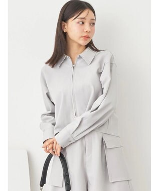 earth music&ecology ジップショートシャツ