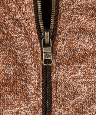 JOSEPH ABBOUD 【イタリア糸使用・伸縮性】マルチカラームリネ ニットブルゾン オレンジ系