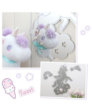 Mother garden マザーガーデン ユニコーン ウォールステッカーミラー -