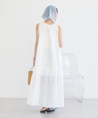 earth music&ecology ギャザーノースリーブワンピース Off White
