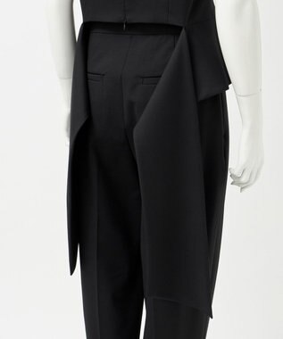 23区 S 【エステータ】ライトダブルクロス バックリボン ペプラムトップス ブラック系