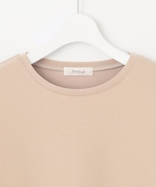 Feroux 【洗える】袖フリルダンボール プルオーバー ベージュ系