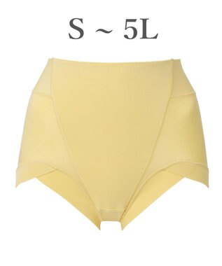 BRADELIS New York 【BRADELIS NewYork peace】綿混楽々dailyソフトショーツ25 補正下着 深め ヒップアップ お腹スッキリ ブロンドイエロー