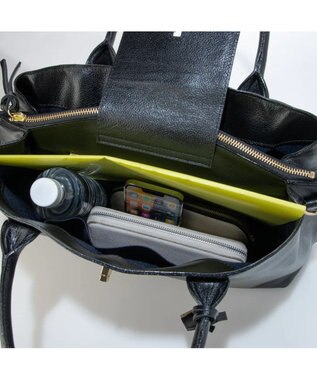 UNBILLION perche ゴートユーティリティヒネリかぶせA4トート ブラック