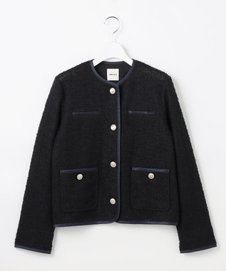 ANY SIS ネップツイード ジャケット ネイビー