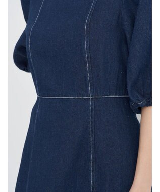earth music&ecology スクエアネックデニムワンピース Dark Indigo