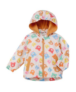 MIKI HOUSE HOT BISCUITS 【80-120cm】カラフルビーンズ 総柄ウインドブレーカー マルチカラー