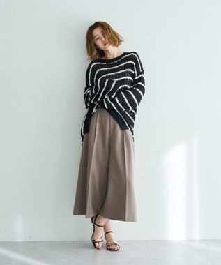 YECCA VECCA ベルトSETクロップド丈パンツ Mocha