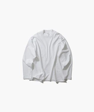 ATON 12/- AIR SPINNING | モックネックプルオーバー - UNISEX WHITE