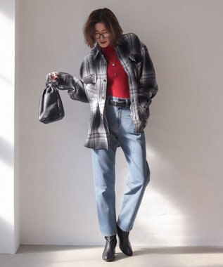 WEGO 【2025年秋冬新作/ユニセックス着用ITEM/SMLサイズ展開】ヘビーネルチェックシャツ（LS） 柄1