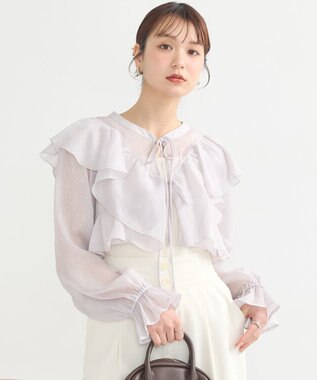 earth music&ecology シアーラッフルショートボレロ