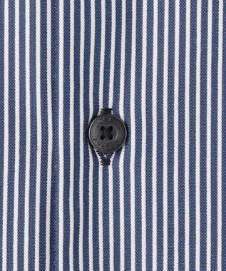 JOSEPH ABBOUD 【ジャージー素材・ストレッチ・イージーケア】コンパクトジャージーストライプシャツ サックスブルー系1