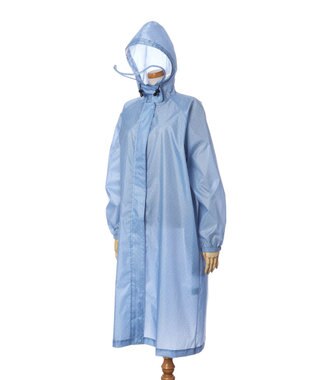 MOONBAT FLAT PURE サイクル レインコート ドット 自転車 収納袋付き サックスブルー