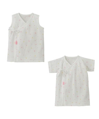 MIKI HOUSE HOT BISCUITS メッシュ短肌着2枚セット ピンク