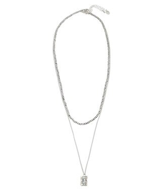 AMERICAN HOLIC ＳＥＴ　ポイントネックレス＋メタルボールネックレス Silver