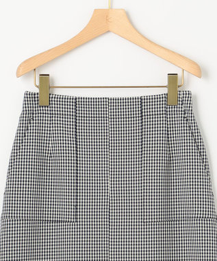 組曲 【洗える・ウエストゴム仕様】2WAYストレッチ スカート ネイビー系3