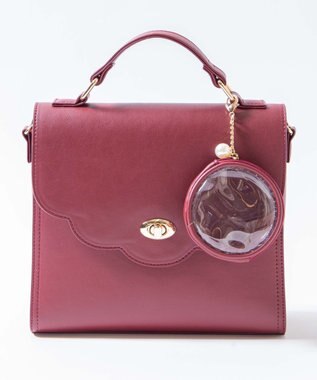 WEGO 【痛バ＆推し活グッズ】スカラップ痛ショルダー ワイン