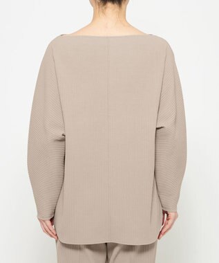 uncrave プリーツリブ ドルマンスリーブトップス グレージュ