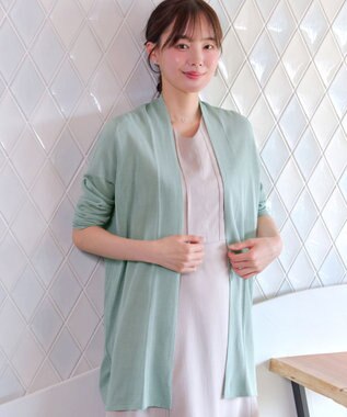 Tiaclasse ロングトッパーカーディガン ミント