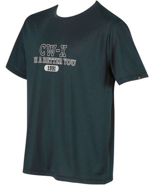 CW-X 【UNISEX】 CW-X トップス 3分袖 カジュアルＴシャツ 少しゆったりとした着用感 吸汗速乾 半袖 ユニセックス DLR105 /ワコール ダークブラウン