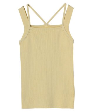 earth music&ecology レイヤードニットタンクトップ Yellow