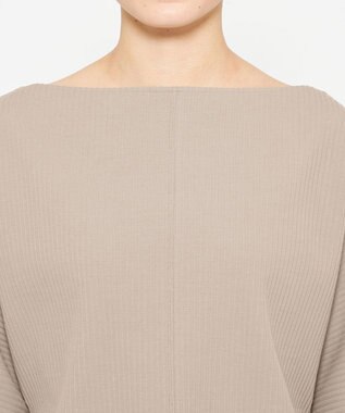 uncrave プリーツリブ ドルマンスリーブトップス グレージュ